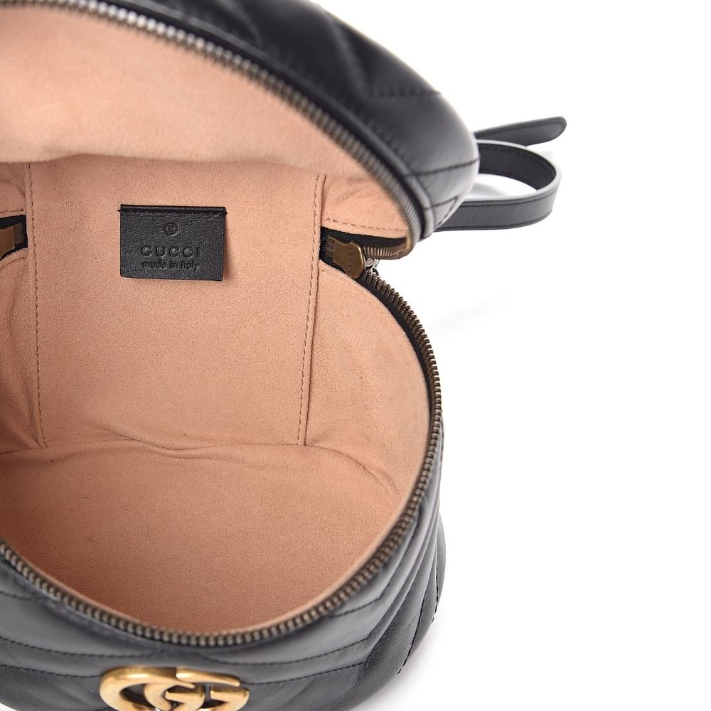 Gucci GG Marmont Matelasse Mini Backpack in Black NEW WITH DUSTBAG - Picture 9 of 14